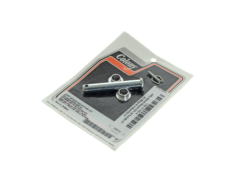 Jiffy Stand Mount Kit. Fits Softail 2000-2017, Sportster 1998-2021 & V-Rod 2002-2017