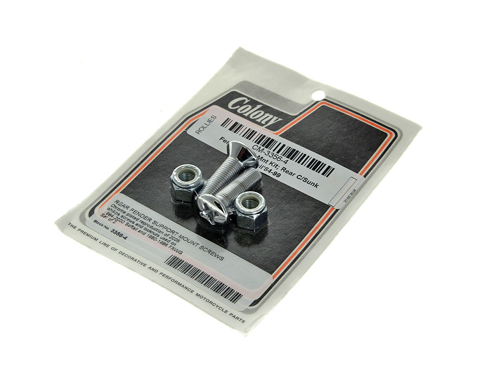 Rear Fender Strut Mount Bolts - Chrome. Fits Softail 1984-1999 & FXWG 1980-1986