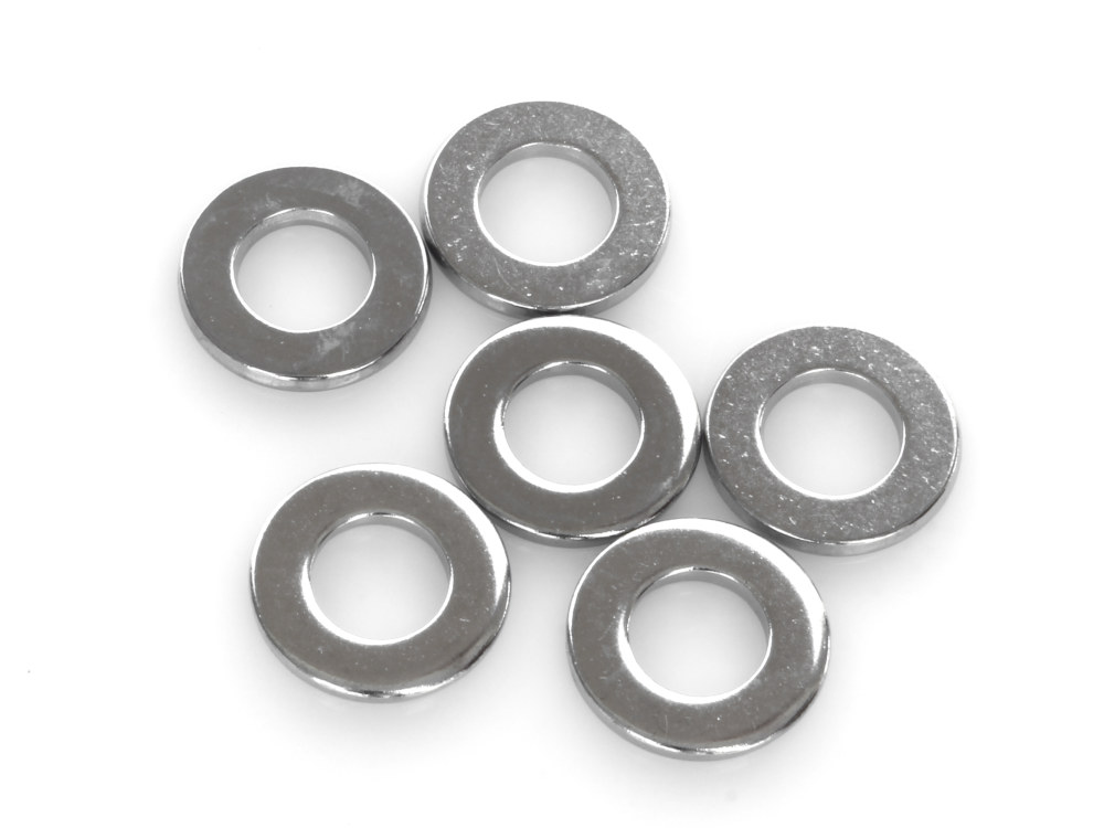 3/8in. Flat Washer - Chrome. Pack 6.