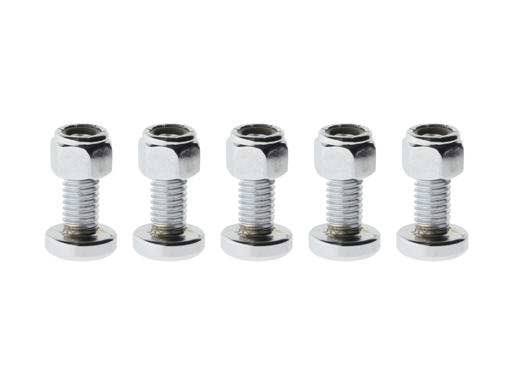 Torx Head Rear Disc Rotor Bolts with Nyloc Nuts – Chrome. Fits H-D Big Twin 1992up & Sportster 1992-2021.