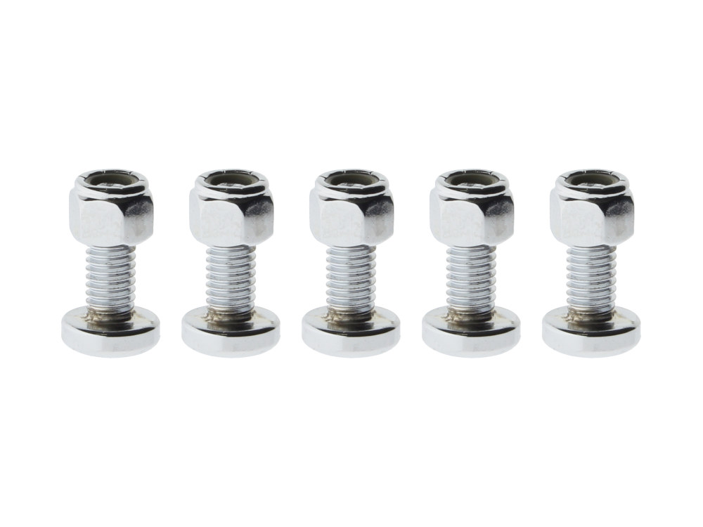 Rear Disc Rotor Bolts with Nyloc Nuts - Chrome. Fits H-D Big Twin 1992up & Sportster 1992-2021