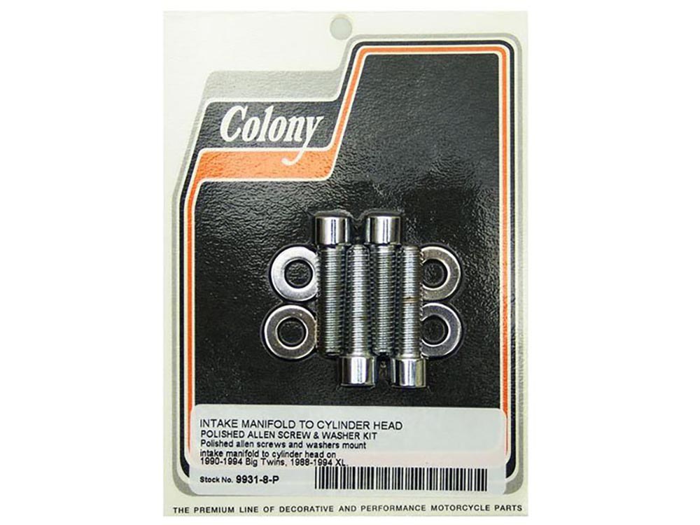 Intake Manifold Bolt Kit. Fits Big Twin 1990-1994 & Sportster 1988-1994 with CV Carburettor.