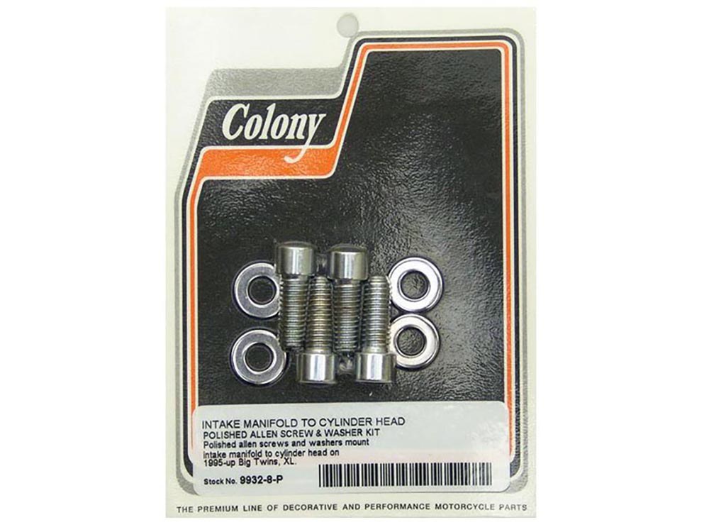 Intake Manifold Bolt Kit. Fits Big Twin & Sportster 1995-2006 with CV Carburettor.