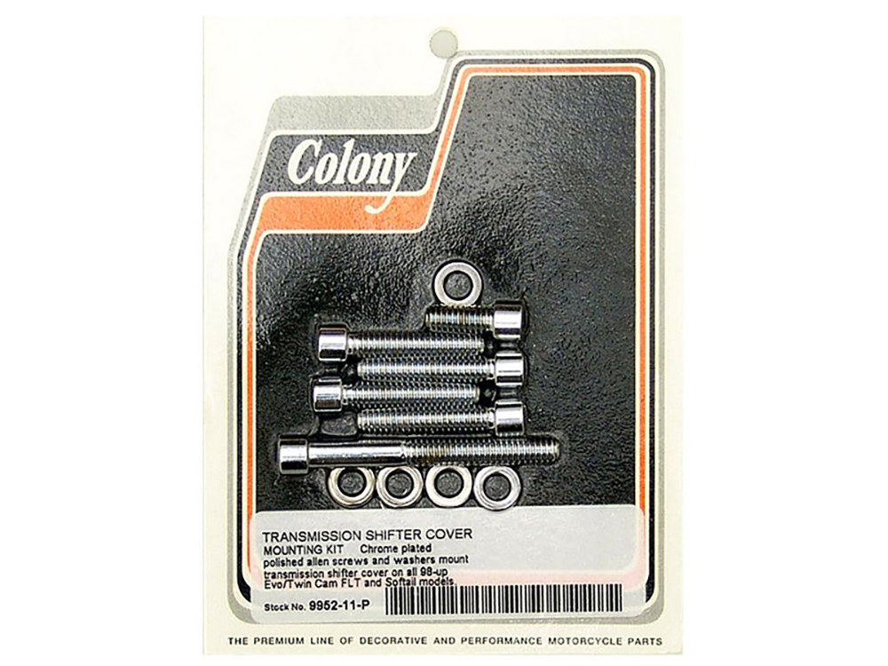 Transmission Top Bolts – Chrome. Fits 5Spd Softail 1998-2006 & Touring 1998-2006 Models.