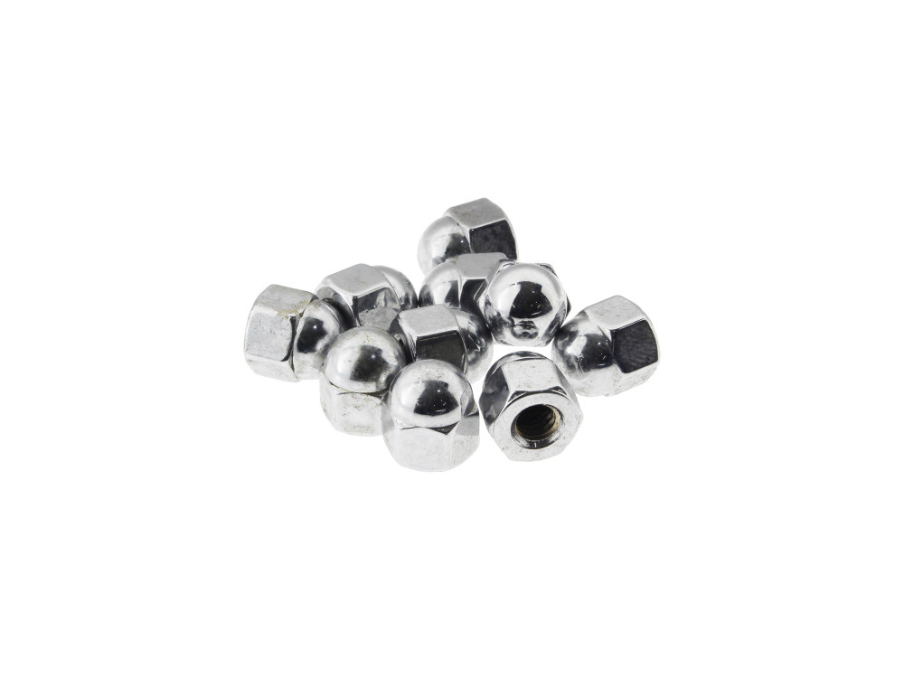 12-24 UNF Acorn Nut - Chrome - Pack of 10