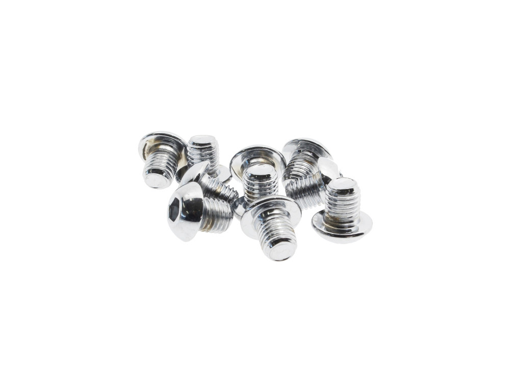 5/16-24 x 3/8in. UNF Button Head Allen Bolts - Chrome. Pack 10.