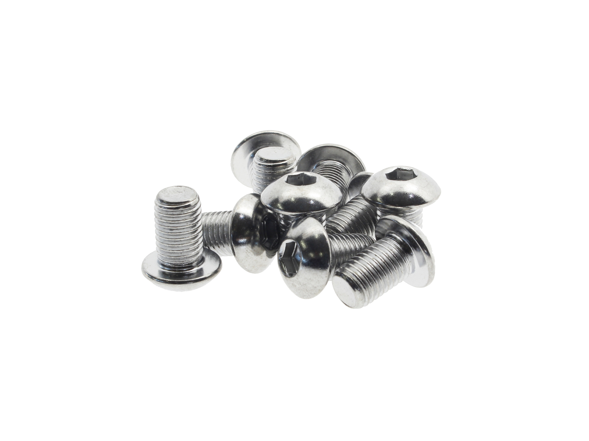thumbnail image 2 of ECB Chrome 7/16-14 X 1 Rounded Head Bumper Bolt Set – Qty 8, Polished Steel 2 of 6