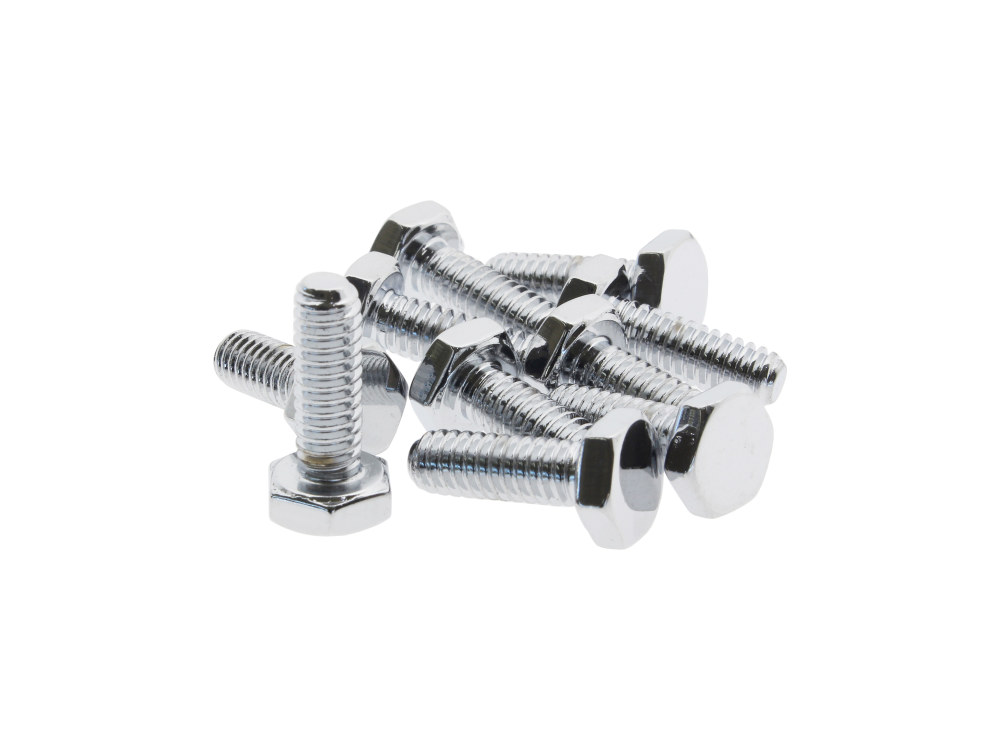1/4-20 x 3/4in. UNC Hex Head Bolts - Chrome. Pack 10.