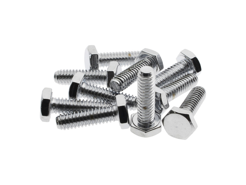1/4-20 x 7/8in. UNC Hex Head Bolts – Chrome. Pack 10.