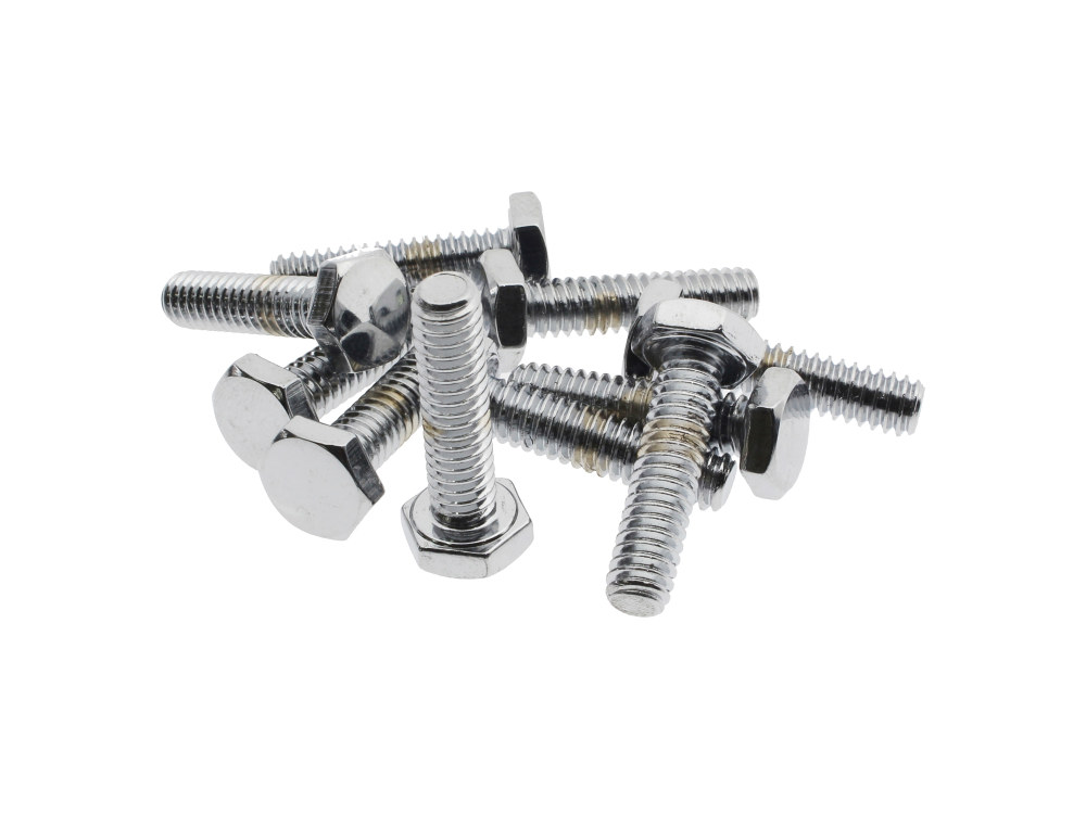 1/4-20 x 1in. UNC Hex Head Bolts – Chrome. Pack 10.