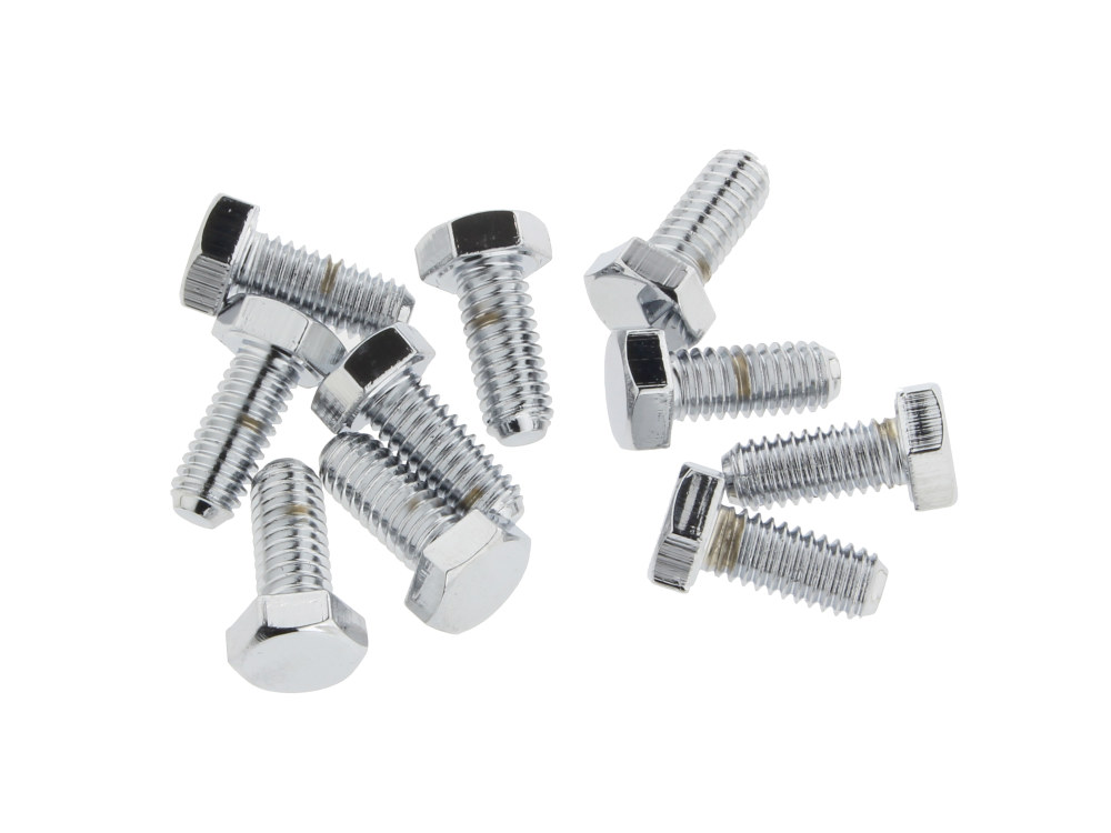 5/16-18 x 3/4in. UNC Hex Head Bolts - Chrome. Pack 10.