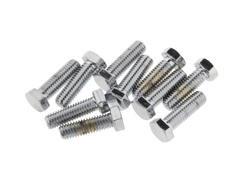 3/8-16 x 1-1/4in. UNC Hex Head Bolts – Chrome. Pack 10.