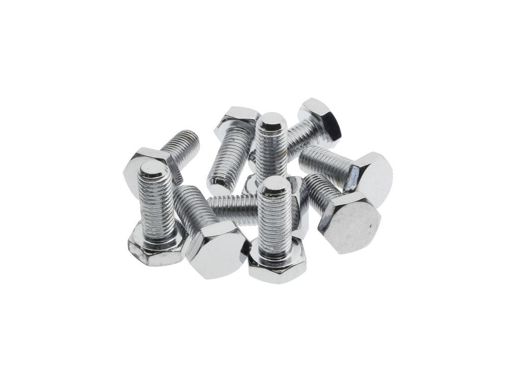 1/4-28 x 5/8in. UNF Hex Head Bolts - Chrome. Pack 10.