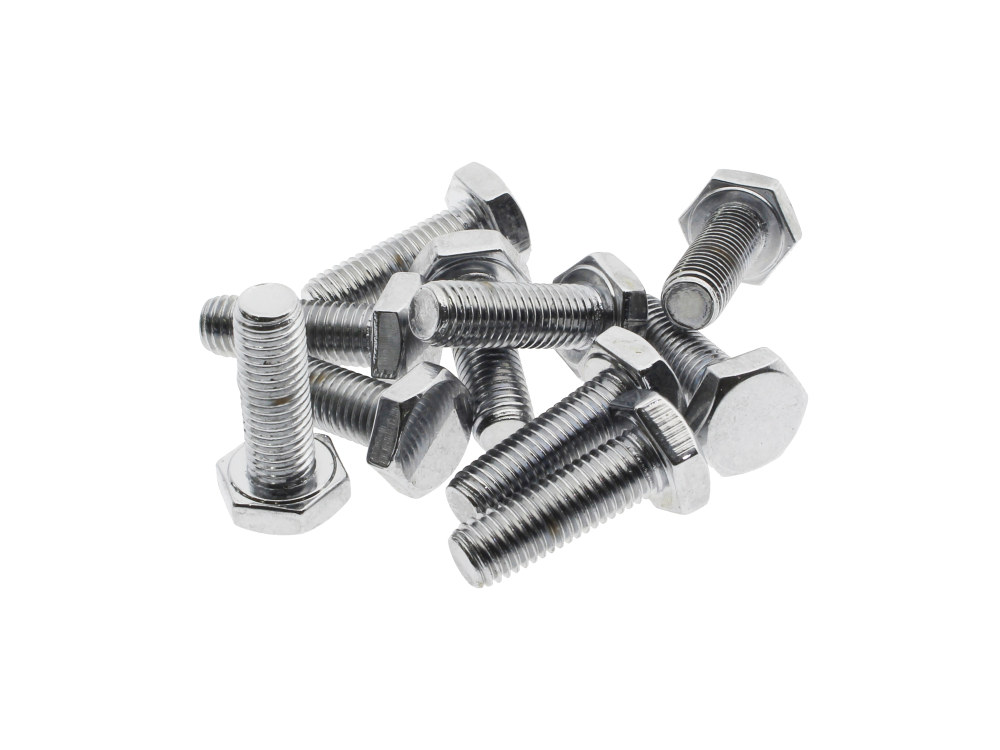 1/4-28 x 3/4in. UNF Hex Head Bolts - Chrome. Pack 10.