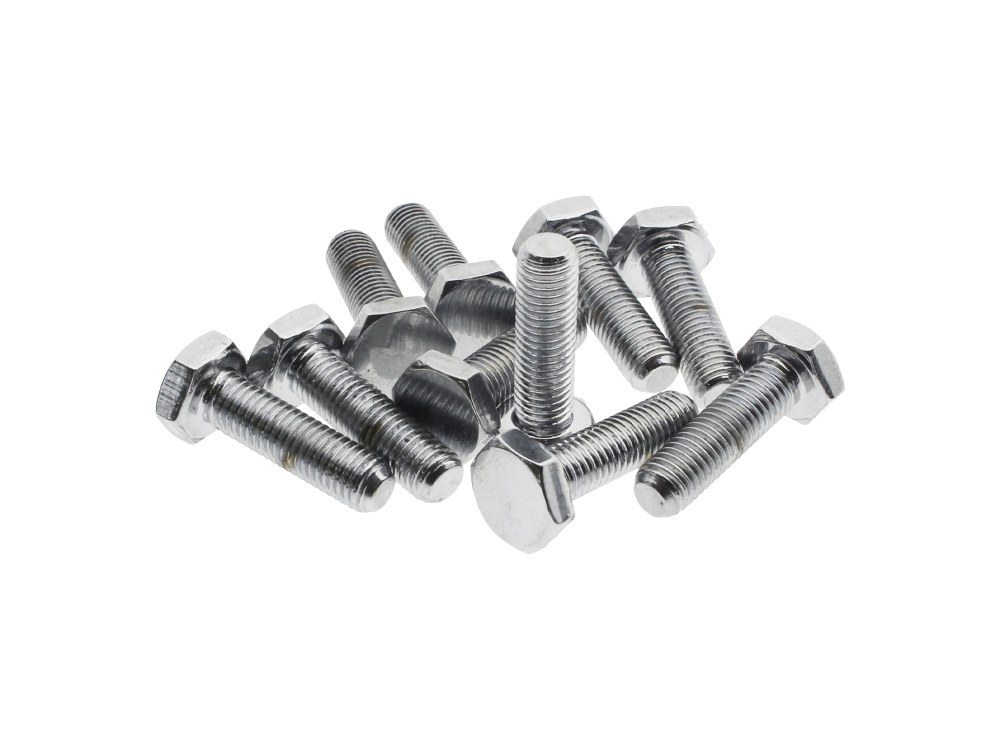 1/4-28 x 7/8in. UNF Hex Head Bolts - Chrome. Pack 10.
