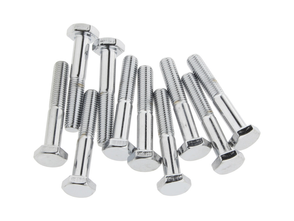 1/4-28 x 1-1/2in. UNF Hex Head Bolts - Chrome. Pack 10.