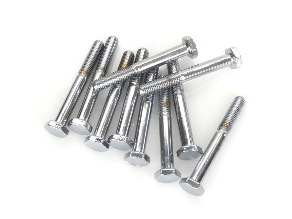 1/4-28 x 2in. UNF Hex Head Bolt - Chrome. Pack 10.