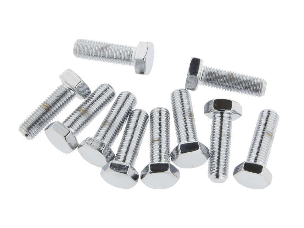 5/16-24 x 1in. UNF Hex Head Bolts - Chrome. Pack 10.