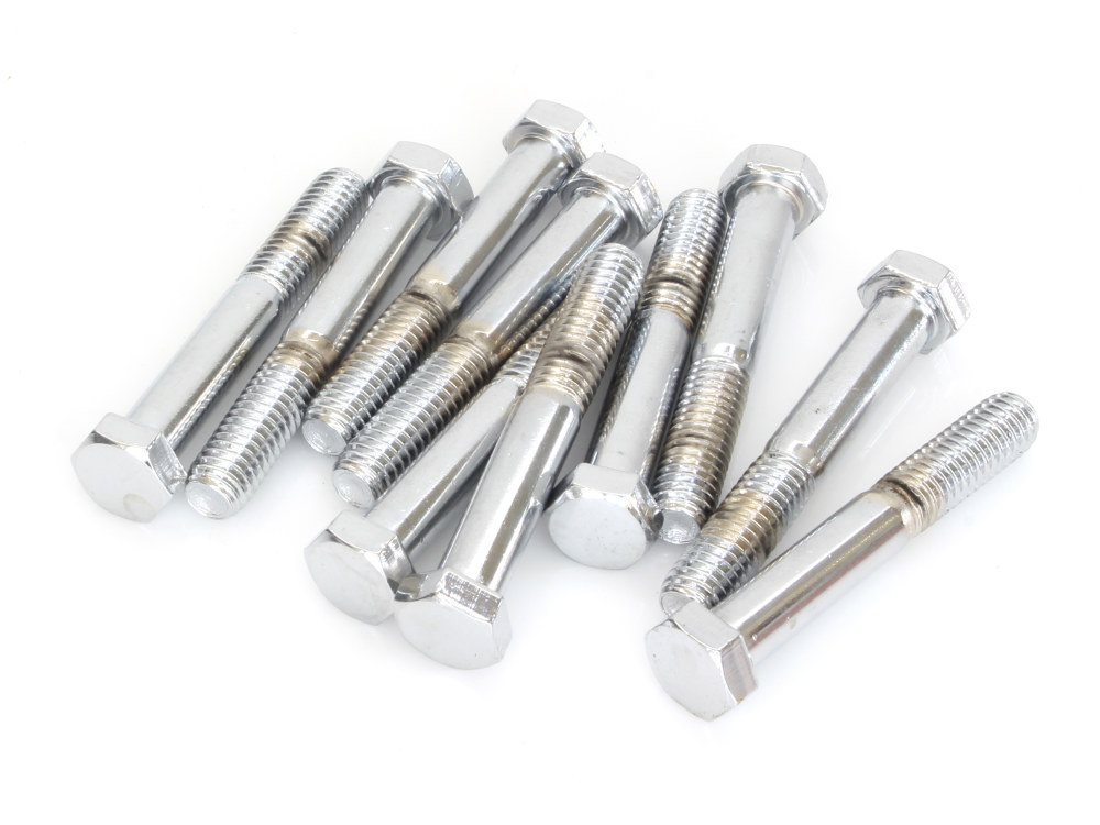 3/8-16 x 2-1/2in. UNC Hex Head Bolt – Chrome. Pack 10.
