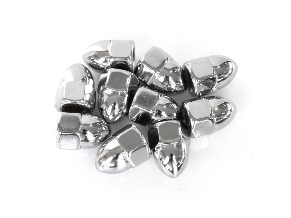 5/16-24 UNF Acorn OEM Style Nuts - Chrome. Pack 10.