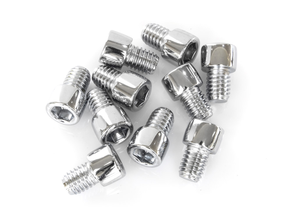 3/8-16 x 1/2in. UNC Polished Socket Head Allen Bolts – Chrome. Pack 10.