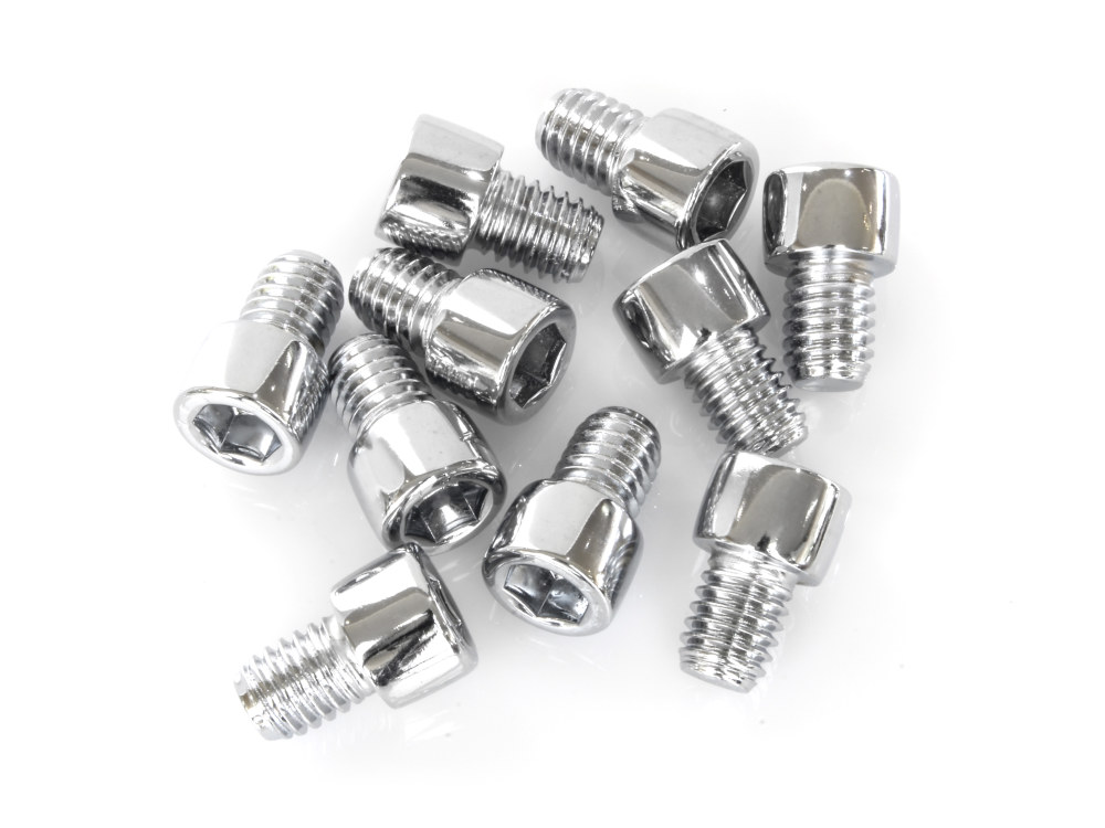 3/8-16 x 1/2in. UNC Polished Socket Head Allen Bolts - Chrome. Pack 10.