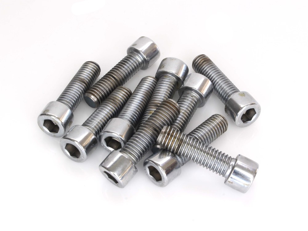 1/2-13 x 1-3/4in. UNC Polished Socket Head Allen Bolts – Chrome. Pack 10.