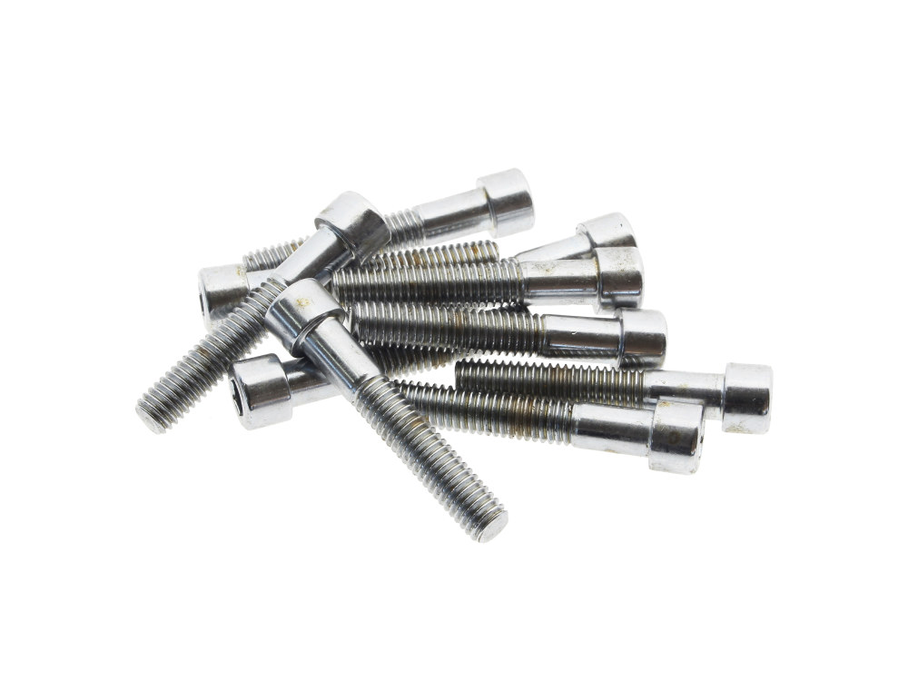 1/4-24 x 1-7/16in. UNF Polished Socket Head Allen Bolts - Chrome. Pack 10.