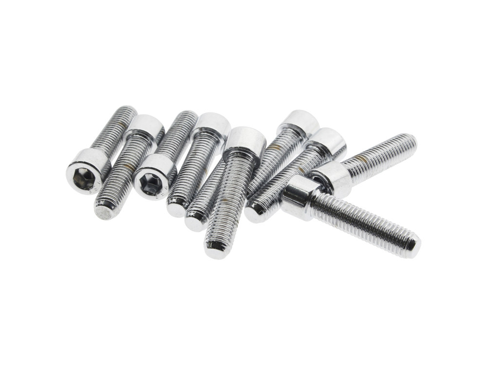 1/4-28 x 1in. UNF Polished Socket Head Allen Bolts - Chrome. Pack 10.