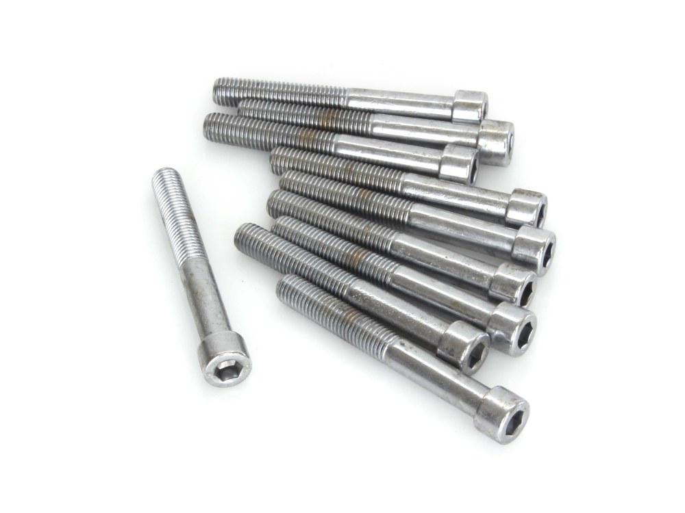 1/4-28 x 2in. UNF Polished Socket Head Allen Bolts – Chrome. Pack 10.