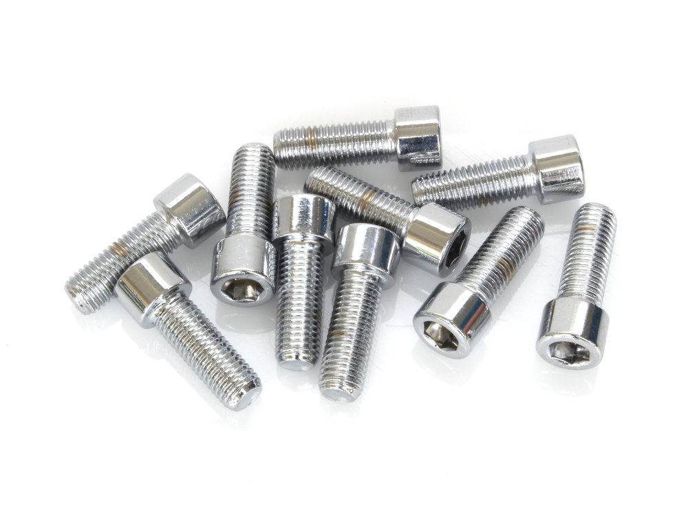 5/16-24 x 7/8in. UNF Polished Socket Head Allen Bolts - Chrome. Pack 10.