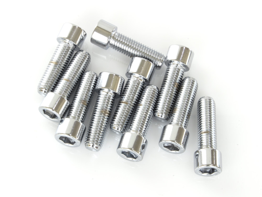 5/16-24 x 1in. UNF Polished Socket Head Allen Bolts - Chrome. Pack 10.