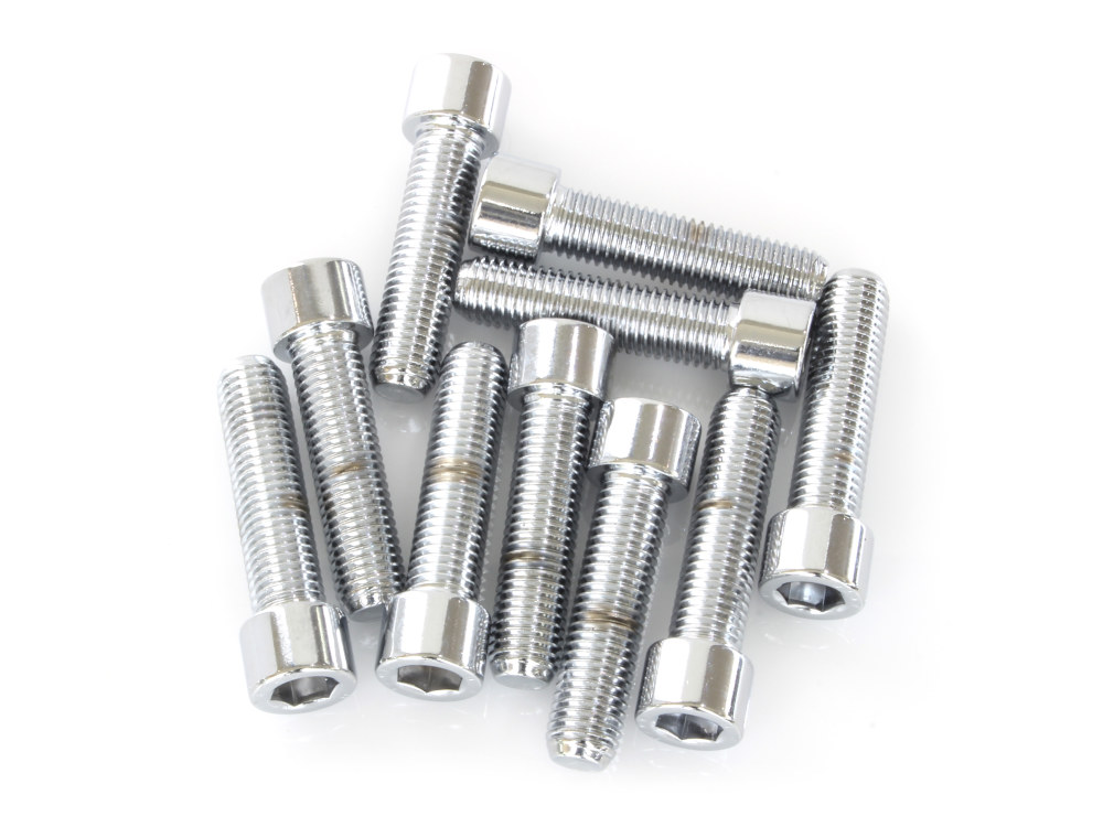 5/16-24 x 1-1/4in. UNF Polished Socket Head Allen Bolts – Chrome. Pack 10.