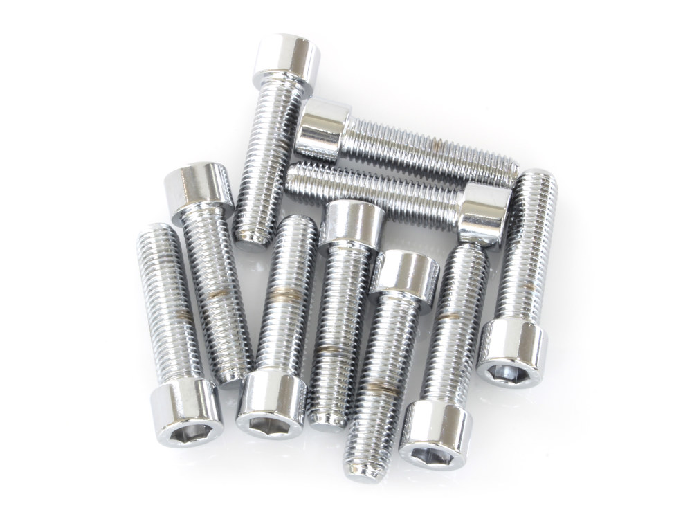 5/16-24 x 1-1/4in. UNF Polished Socket Head Allen Bolts - Chrome. Pack 10.