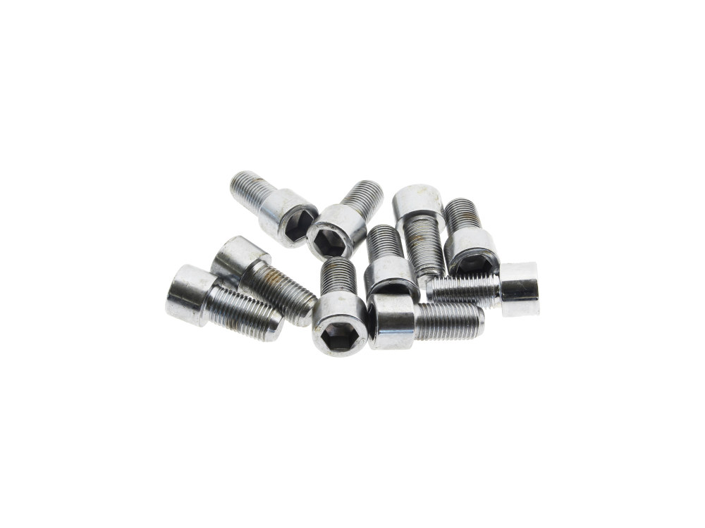 3/8-24 x 3/4in. UNF Polished Socket Head Allen Bolts – Chrome. Pack 10.