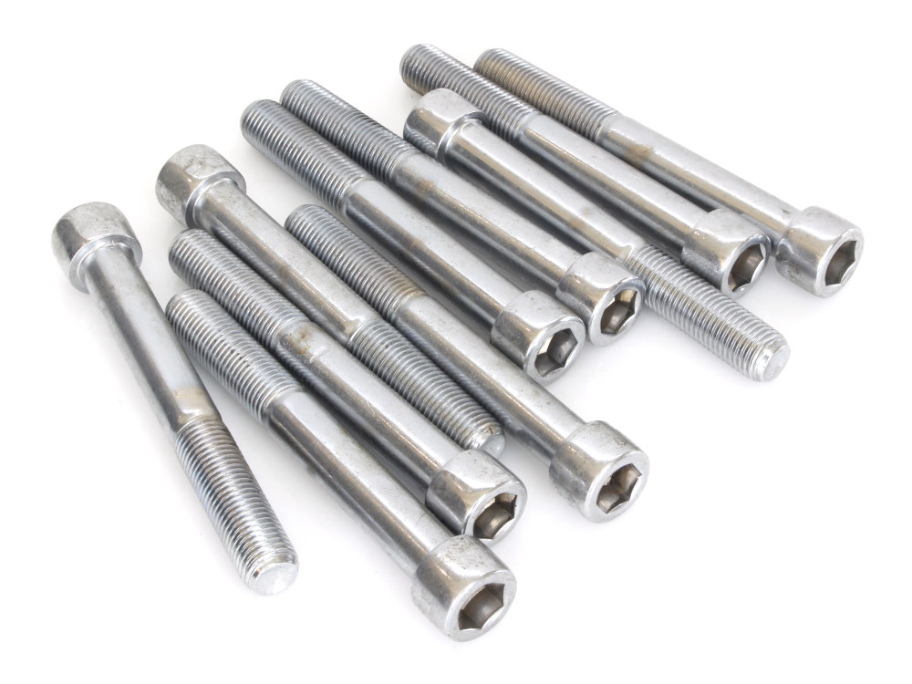7/16-20 x 3-1/2in. UNF Polished Socket Head Allen Bolts – Chrome. Pack 10.