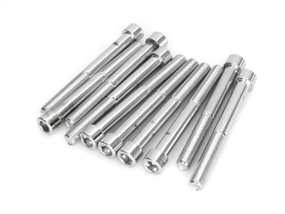 3/8-24 x 3-1/2in. UNF Polished Socket Head Allen Bolts – Chrome. Pack 10.