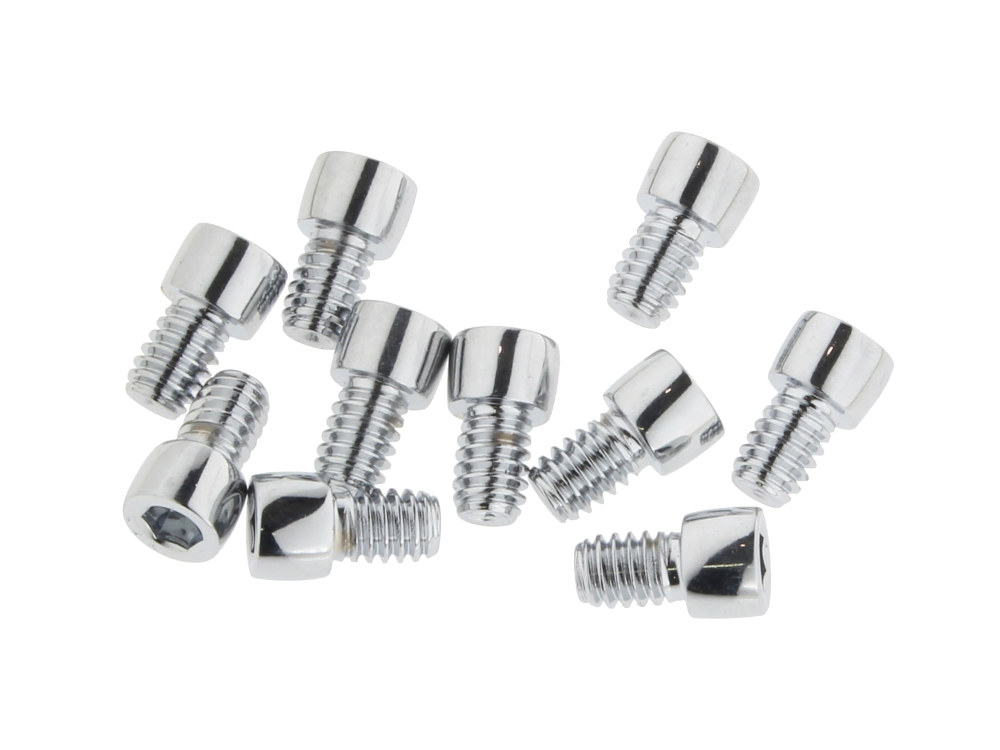 1/4-20 x 3/8in. UNC Polished Socket Head Allen Bolts – Chrome. Pack 10.