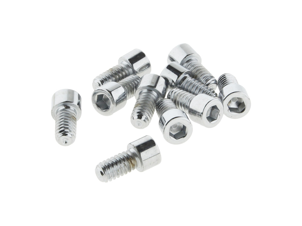 1/4-20 x 1/2in. UNC Polished Socket Head Allen Bolts – Chrome. Pack 10.