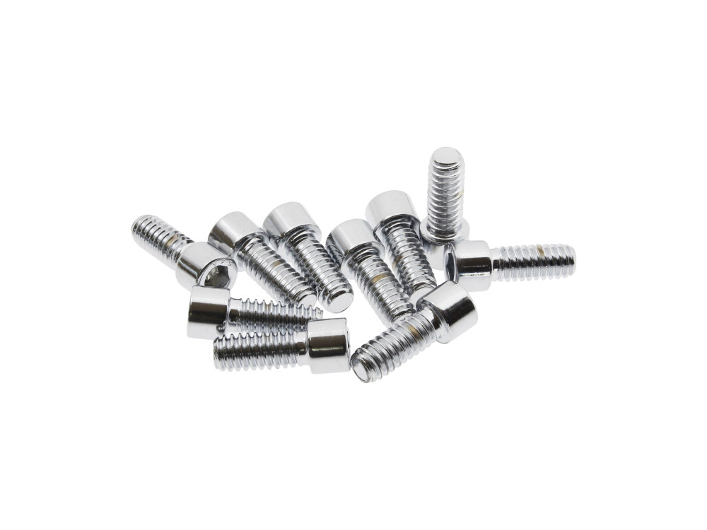 1/4-20 x 5/8in. UNC Polished Socket Head Allen Bolts - Chrome. Pack 10.