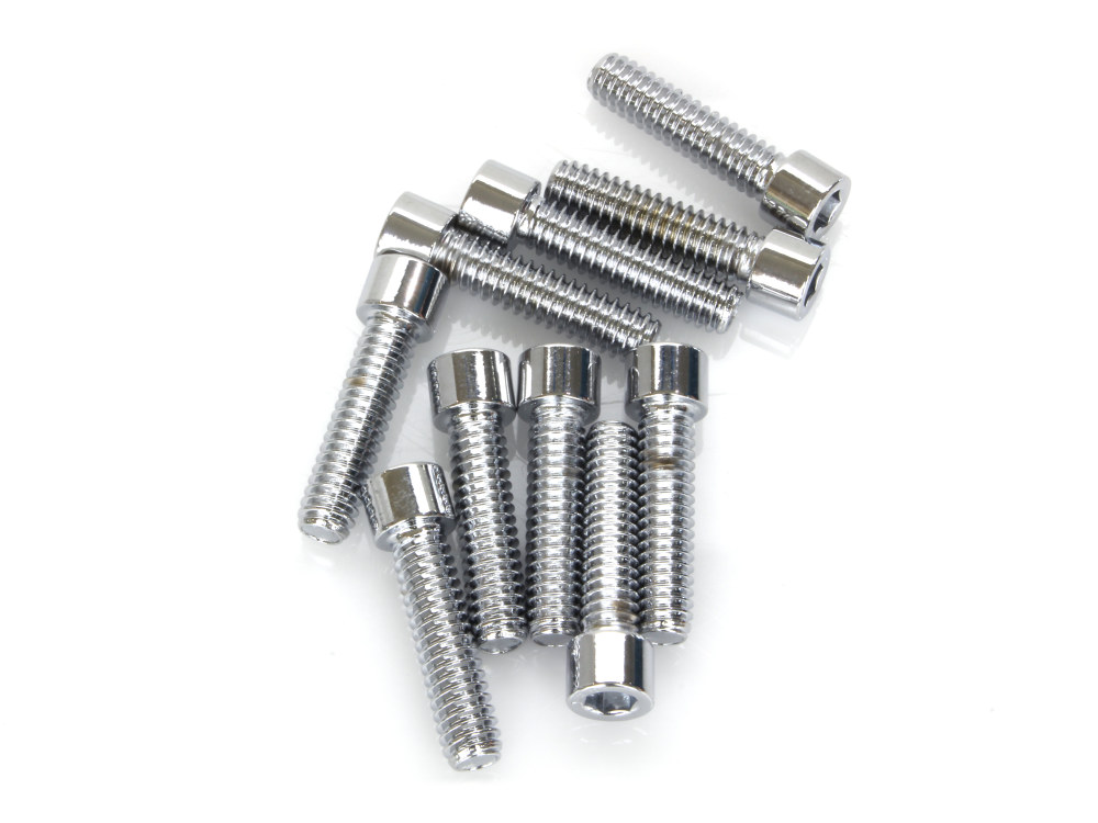 1/4-20 x 1in. UNC Polished Socket Head Allen Bolts – Chrome. Pack 10.