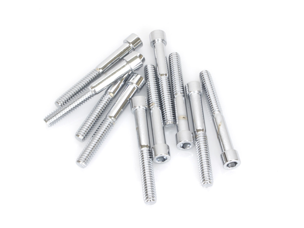 1/4-20 x 2in. UNC Polished Socket Head Allen Bolts – Chrome. Pack 10.