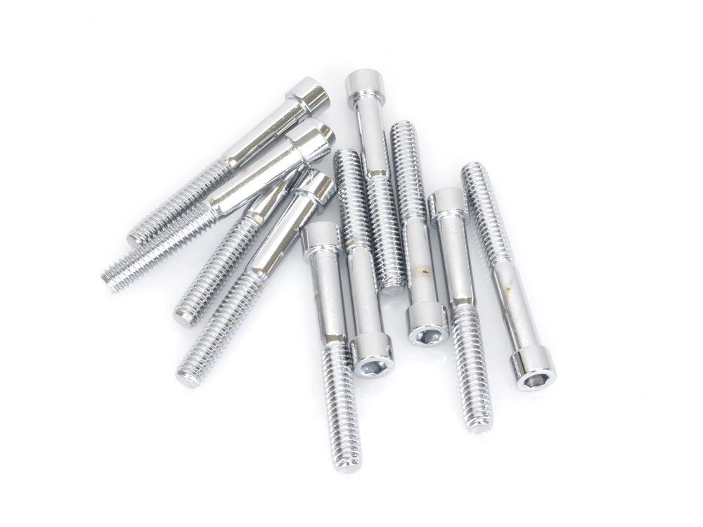 1/4-20 x 2in. UNC Polished Socket Head Allen Bolts - Chrome. Pack 10.