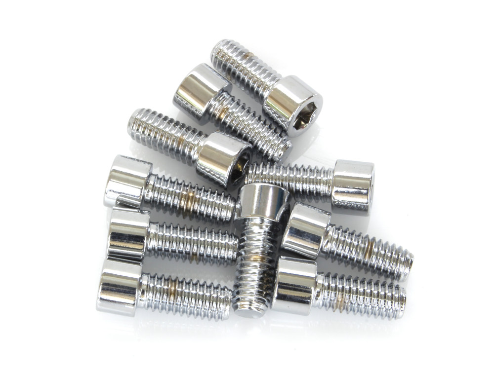 5/16-18 x 3/4in. UNC Polished Socket Head Allen Bolts – Chrome. Pack 10.