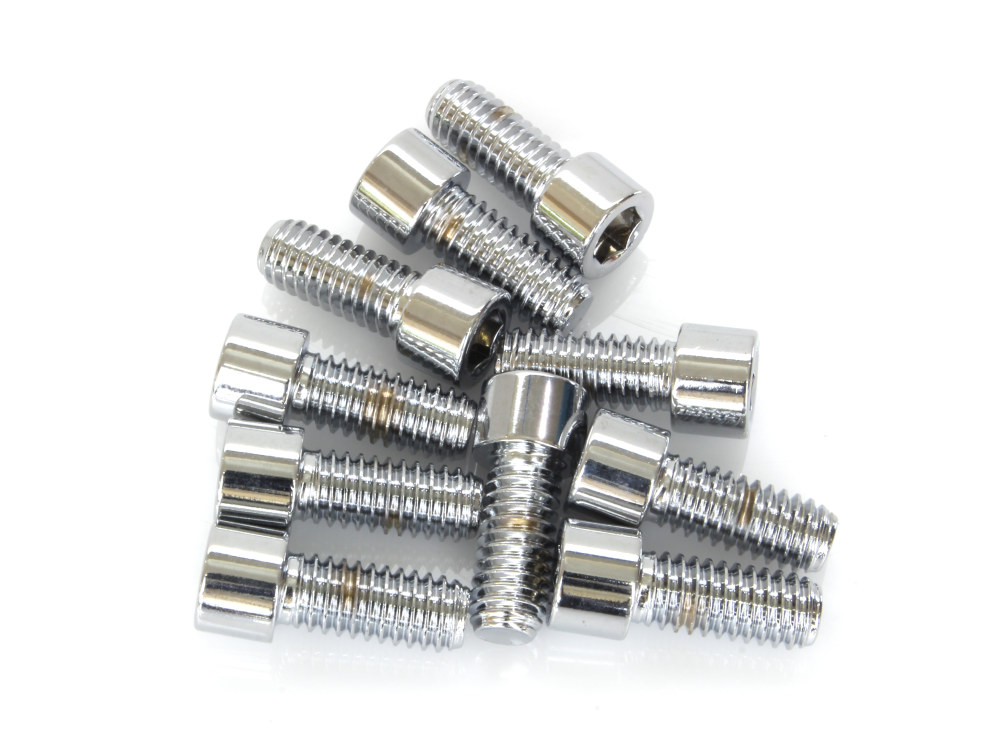 5/16-18 x 3/4in. UNC Polished Socket Head Allen Bolts - Chrome. Pack 10.