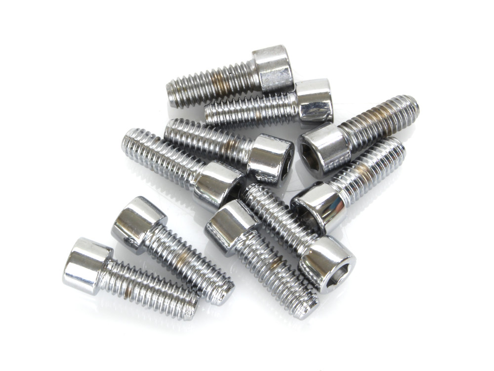 5/16-18 x 7/8in. UNC Polished Socket Head Allen Bolts – Chrome. Pack 10.