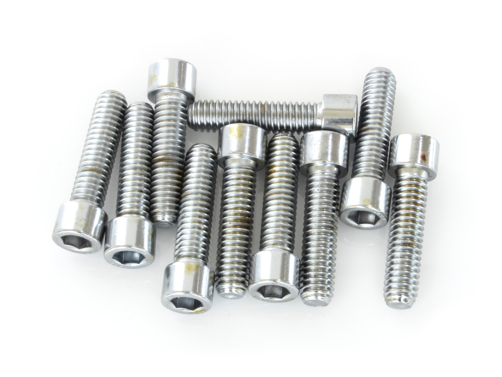 5/16-18 x 1-1/4in. UNC Polished Socket Head Allen Bolts - Chrome. Pack 10.
