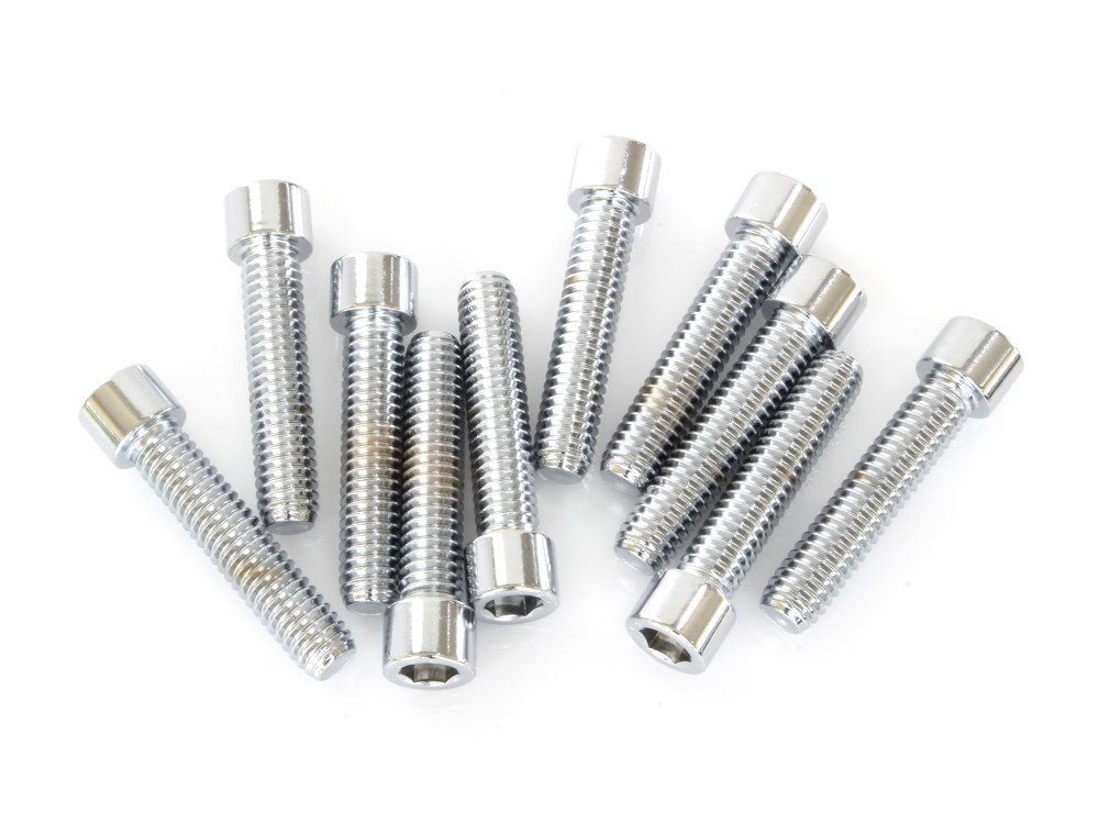 5/16-18 x 1-1/2in. UNC Polished Socket Head Allen Bolts – Chrome. Pack 10.