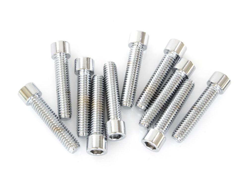 5/16-18 x 1-1/2in. UNC Polished Socket Head Allen Bolts - Chrome. Pack 10.
