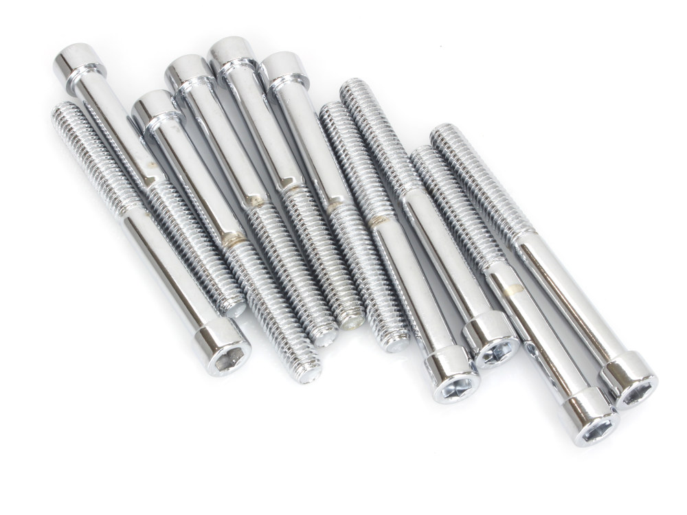 5/16-18 x 3in. UNC Polished Socket Head Allen Bolts - Chrome. Pack 10.